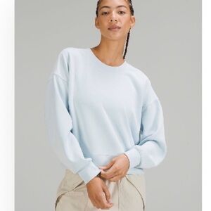 lululemon perfectly oversized cropped crew soft streme